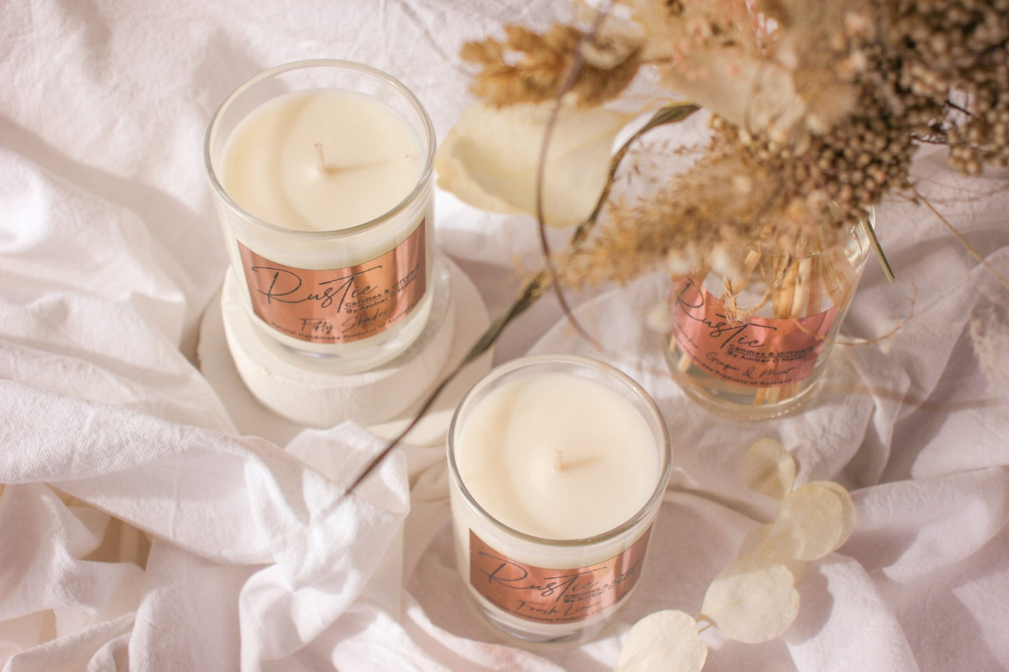 180ml Clear Candles - Rosette & Co