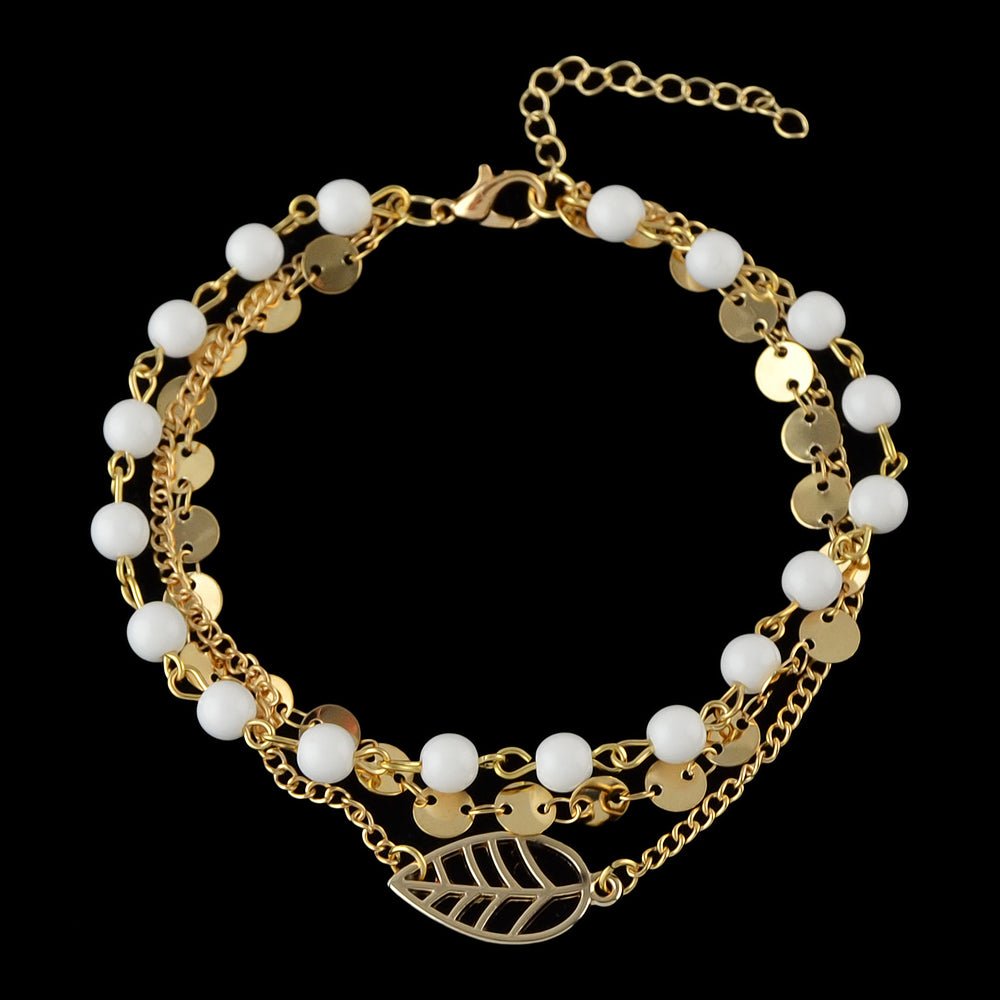 1pc Leaf Anklet - Rosette & Co