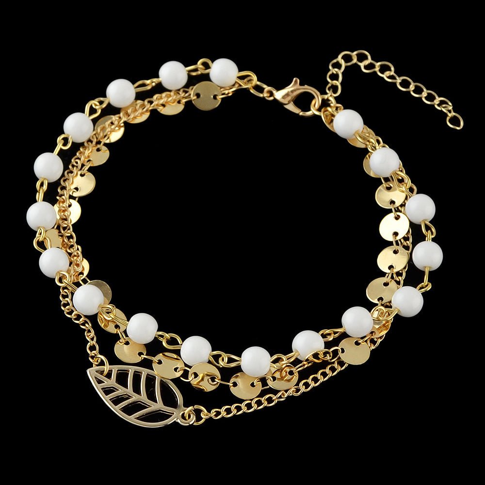 1pc Leaf Anklet - Rosette & Co