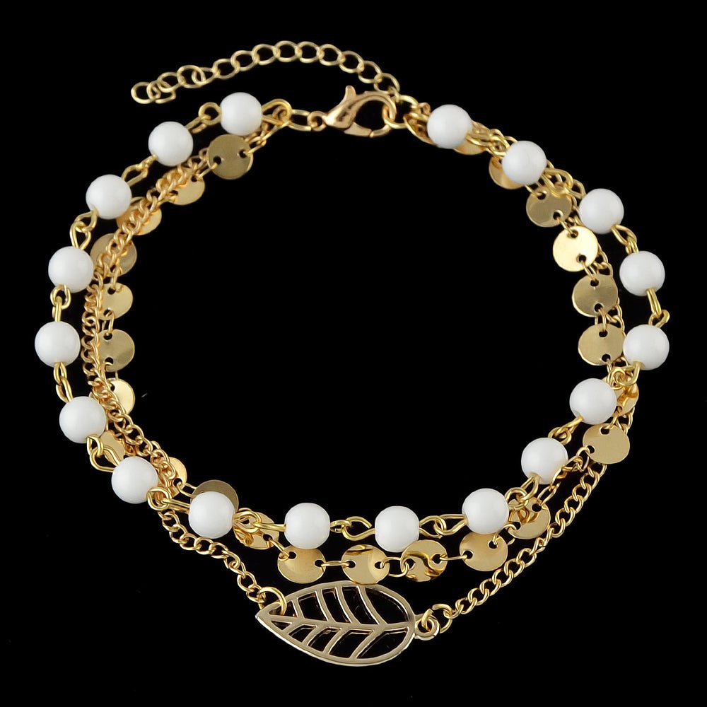 1pc Leaf Anklet - Rosette & Co