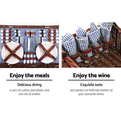 4 Person Picnic Basket - Rosette & Co
