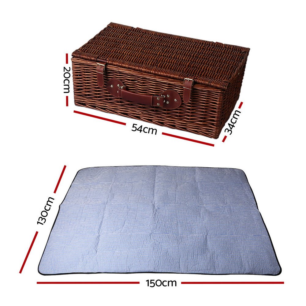 4 Person Picnic Basket - Rosette & Co