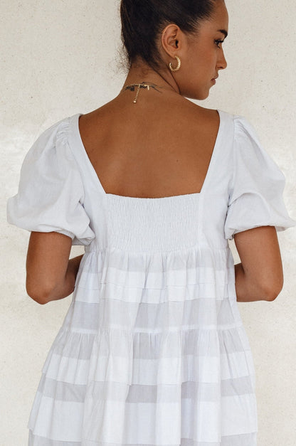 Andrea Babydoll Cotton Mini Dress - Rosette & Co