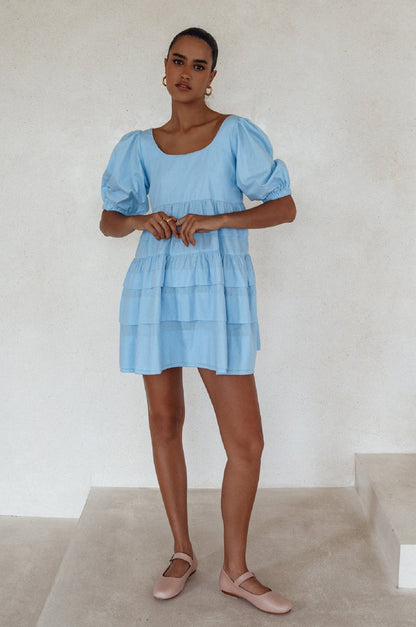 Andrea Babydoll Cotton Mini Dress - Rosette & Co