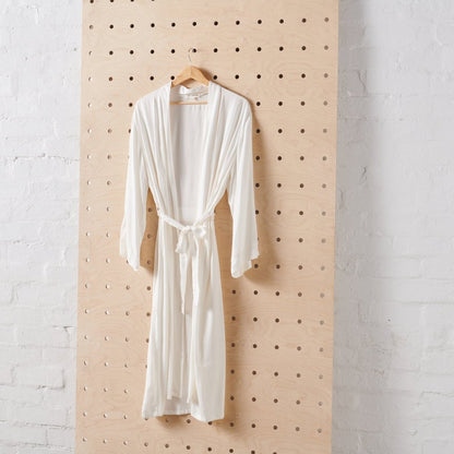 Bamboo Robe in White - Rosette & Co