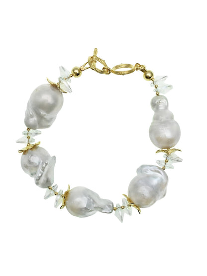 Baroque pearls & Crystals Bracelet - Rosette & Co