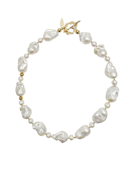 Baroque Pearls Short Necklace - Rosette & Co