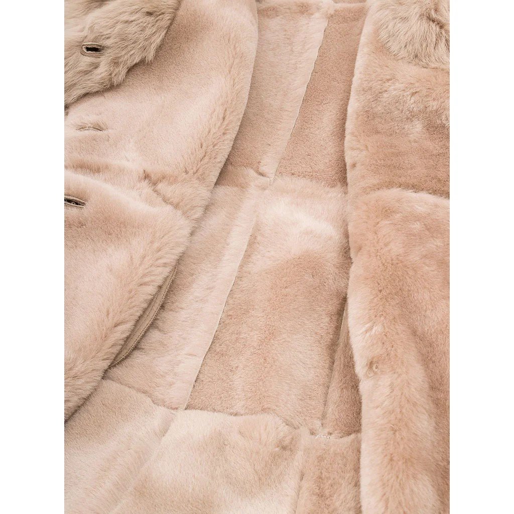 BEIGE TOSCANA SHEARLING COAT LUBBOCK - Rosette & Co