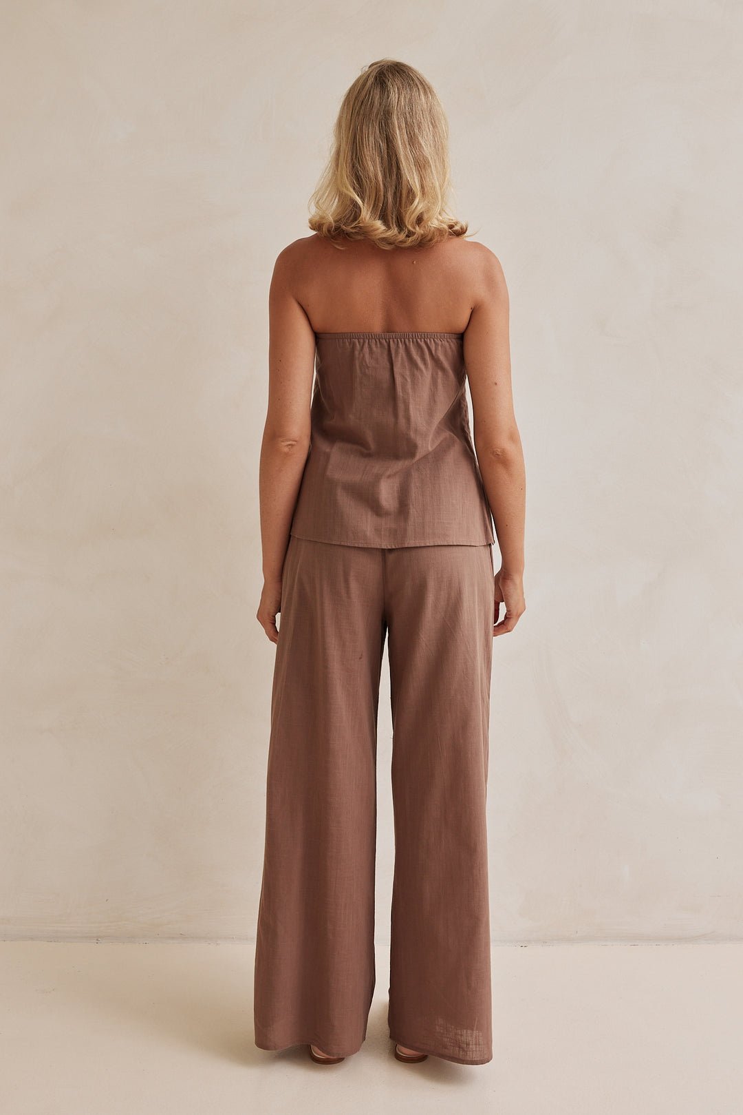 Chocolate Brown Linen Co - ord Set - Rosette & Co
