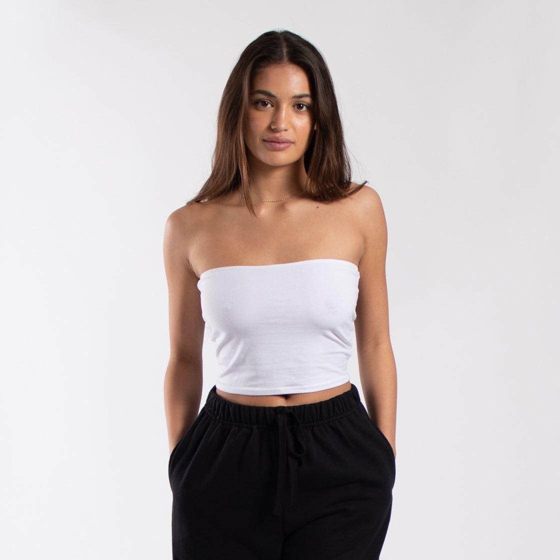 Cropped Strapless Tube Top - Rosette & Co