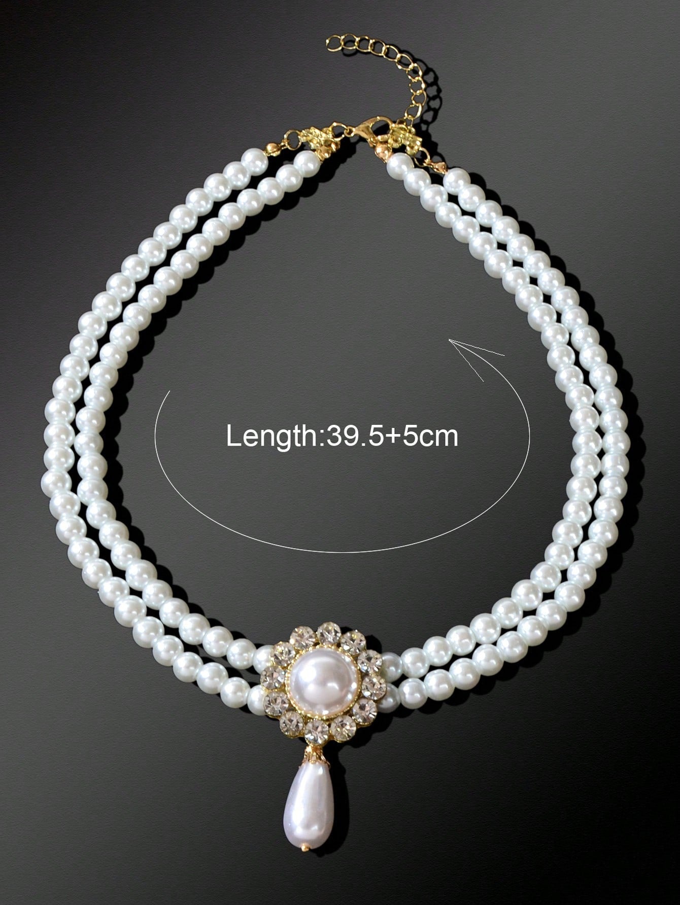 Elegant Double Layered White Pearl Necklace - Rosette & Co