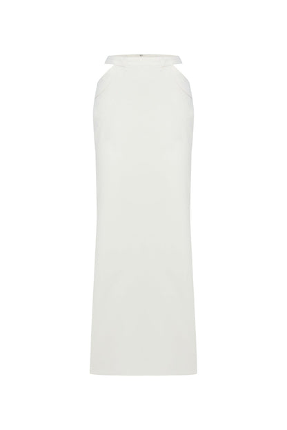 Elena White Denim Maxi Skirt - Rosette & Co