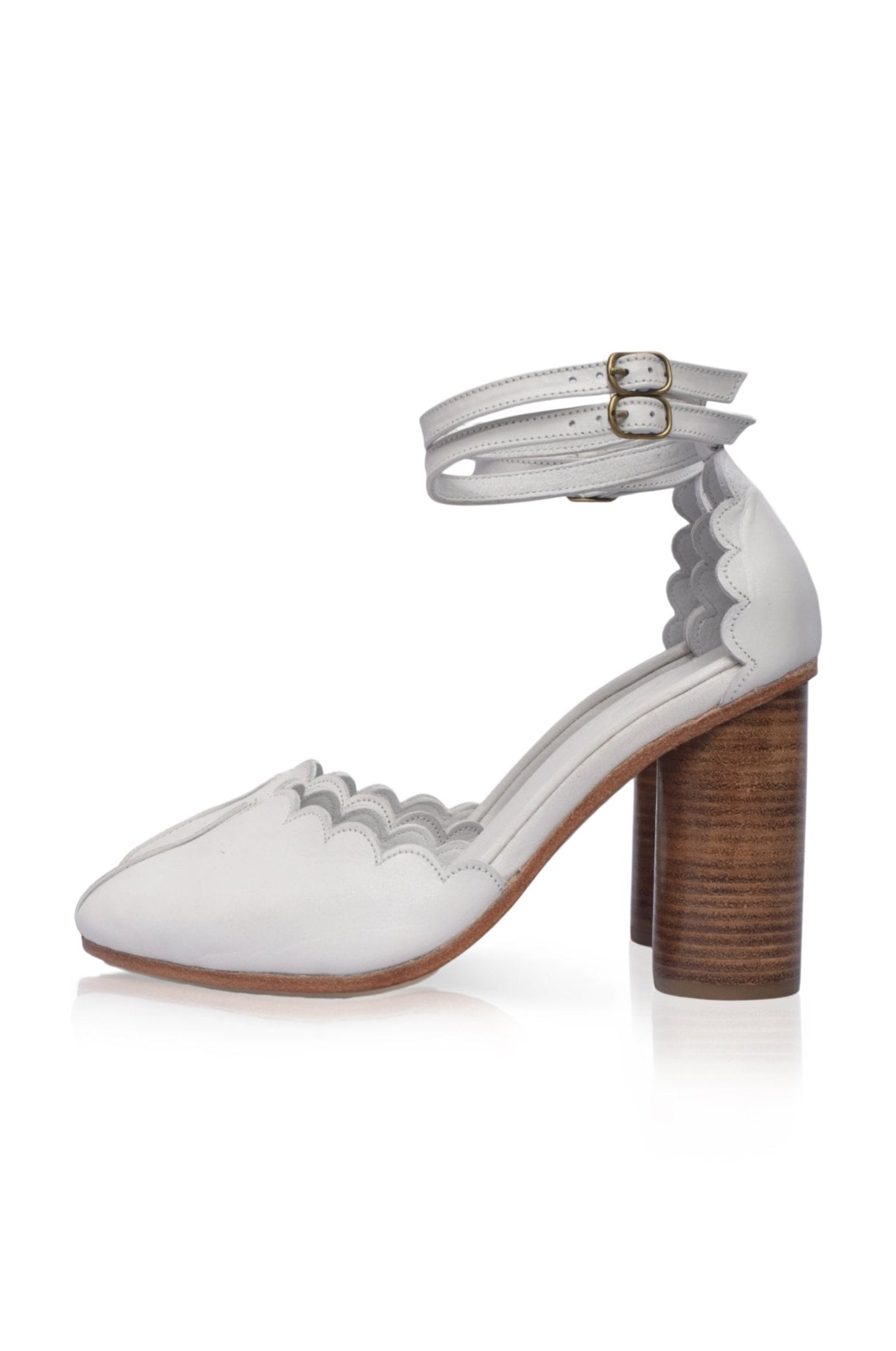 Flamingo Leather Heels - Rosette & Co