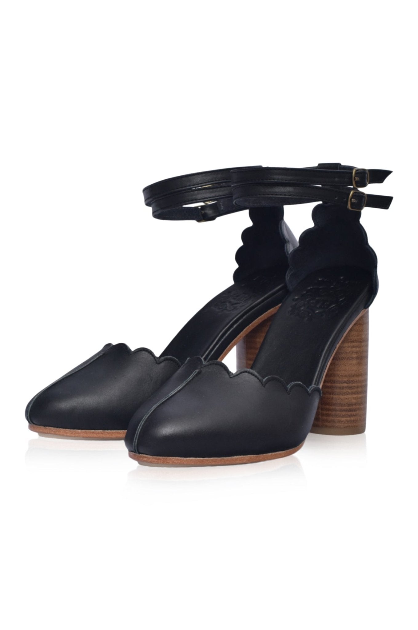 Flamingo Leather Heels - Rosette & Co