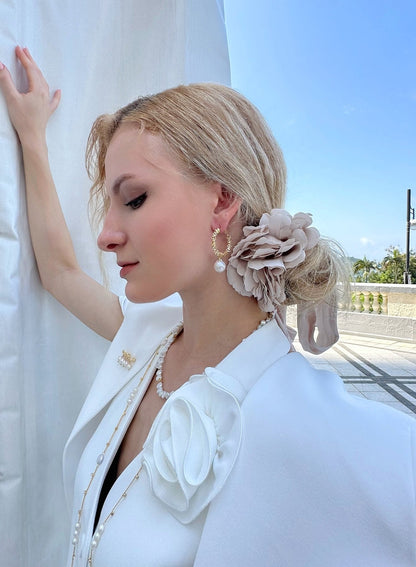 Freshwater Pearls Hook Earrings - Rosette & Co
