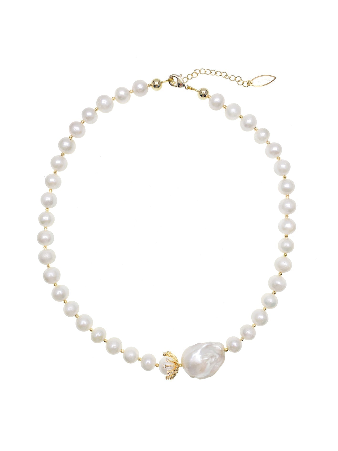 Freshwater Pearls with Baroque Pearl Necklace - Rosette & Co