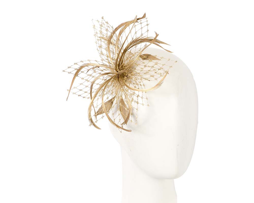 Gold Fascinator Headpiece - Rosette & Co