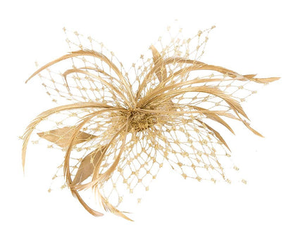 Gold Fascinator Headpiece - Rosette & Co