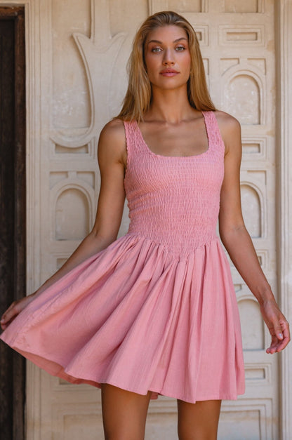 Lalita Linen Mini Dress - Rosette & Co