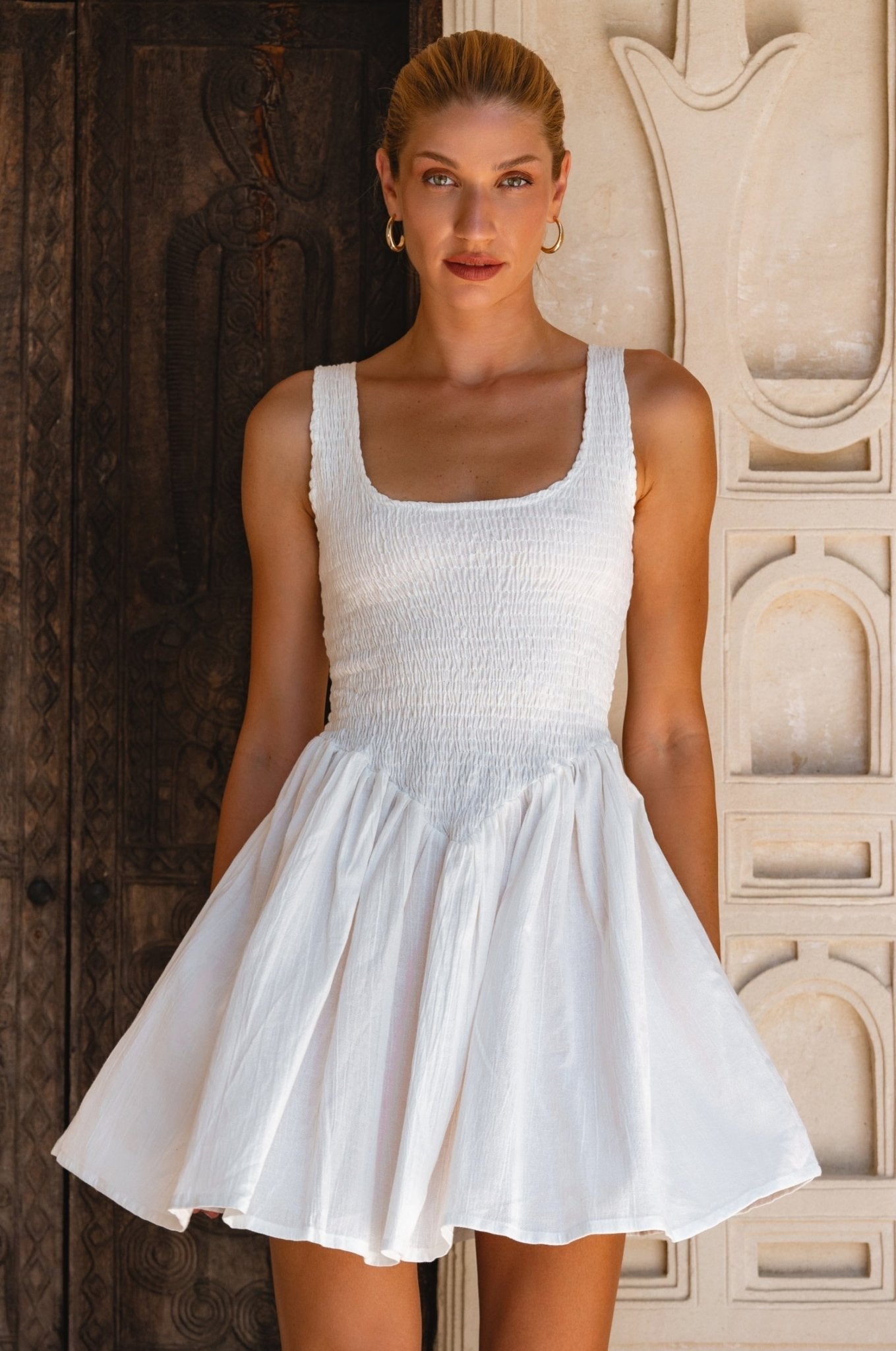Lalita Linen Mini Dress - Rosette & Co