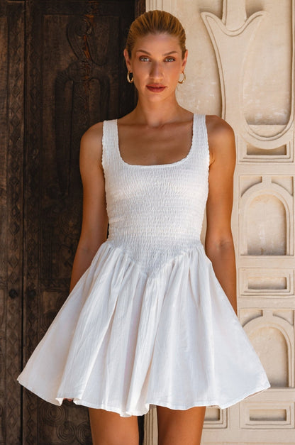 Lalita Linen Mini Dress - Rosette & Co