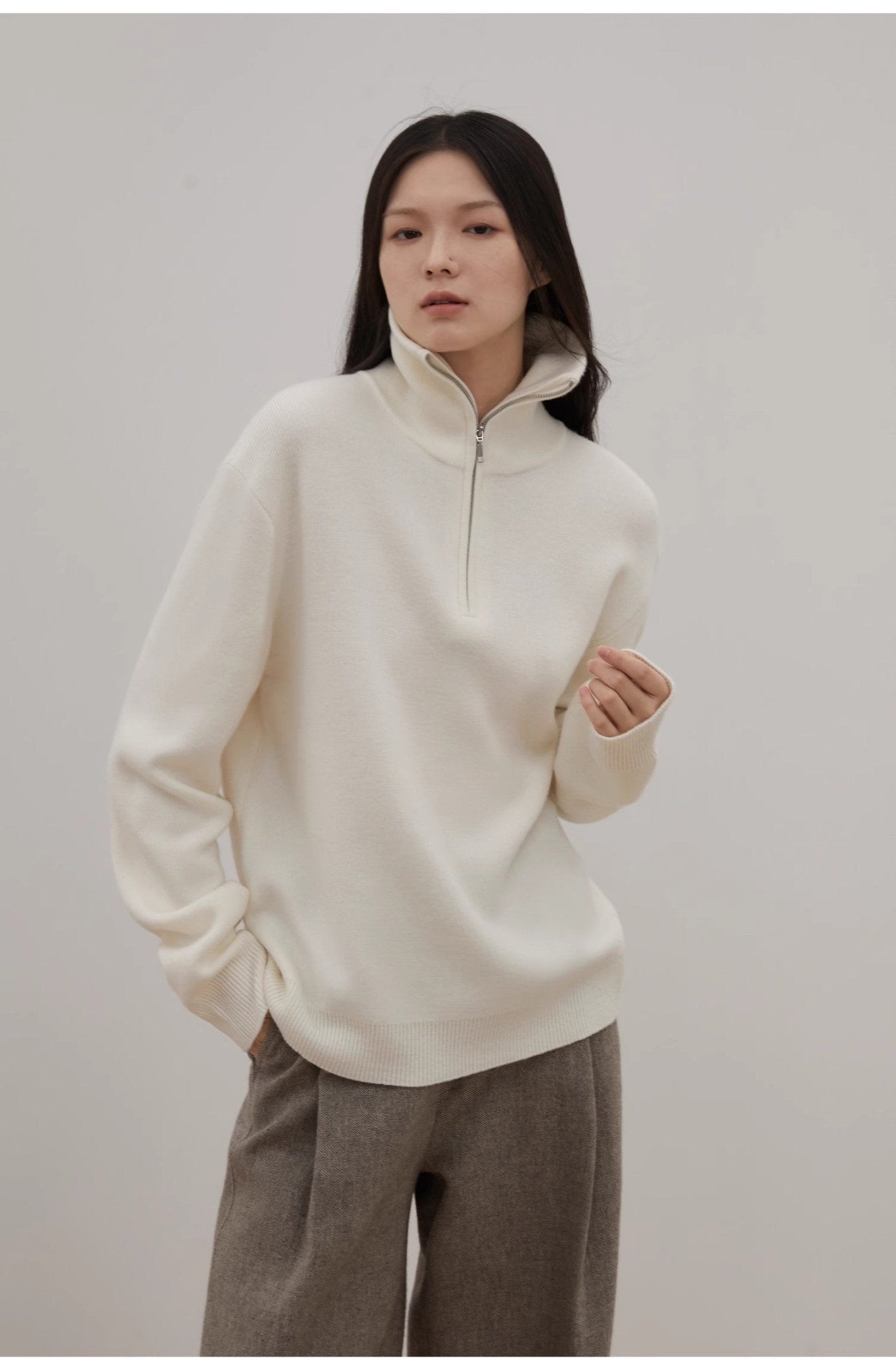 Lazy Zipper Sweater - Rosette & Co