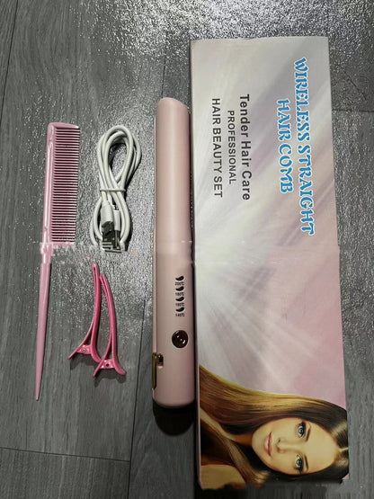 Mini Wireless Hair Straightener & Curler - Rosette & Co