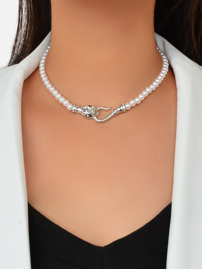 Pearl Necklace - Snake - Rosette & Co