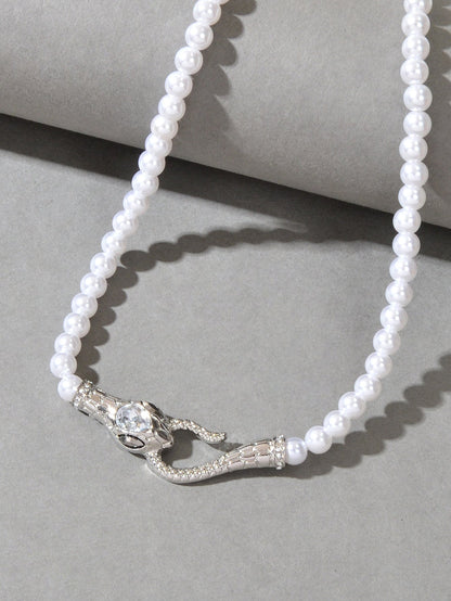 Pearl Necklace - Snake - Rosette & Co