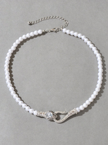 Pearl Necklace - Snake - Rosette & Co