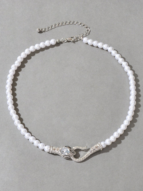 Pearl Necklace - Snake - Rosette & Co