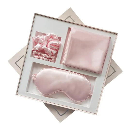 Pink Luxury Silk Sleep Gift Set - Rosette & Co