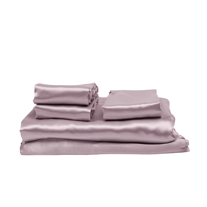 Queen 5 Piece Silk Bedding Set - Rosette & Co