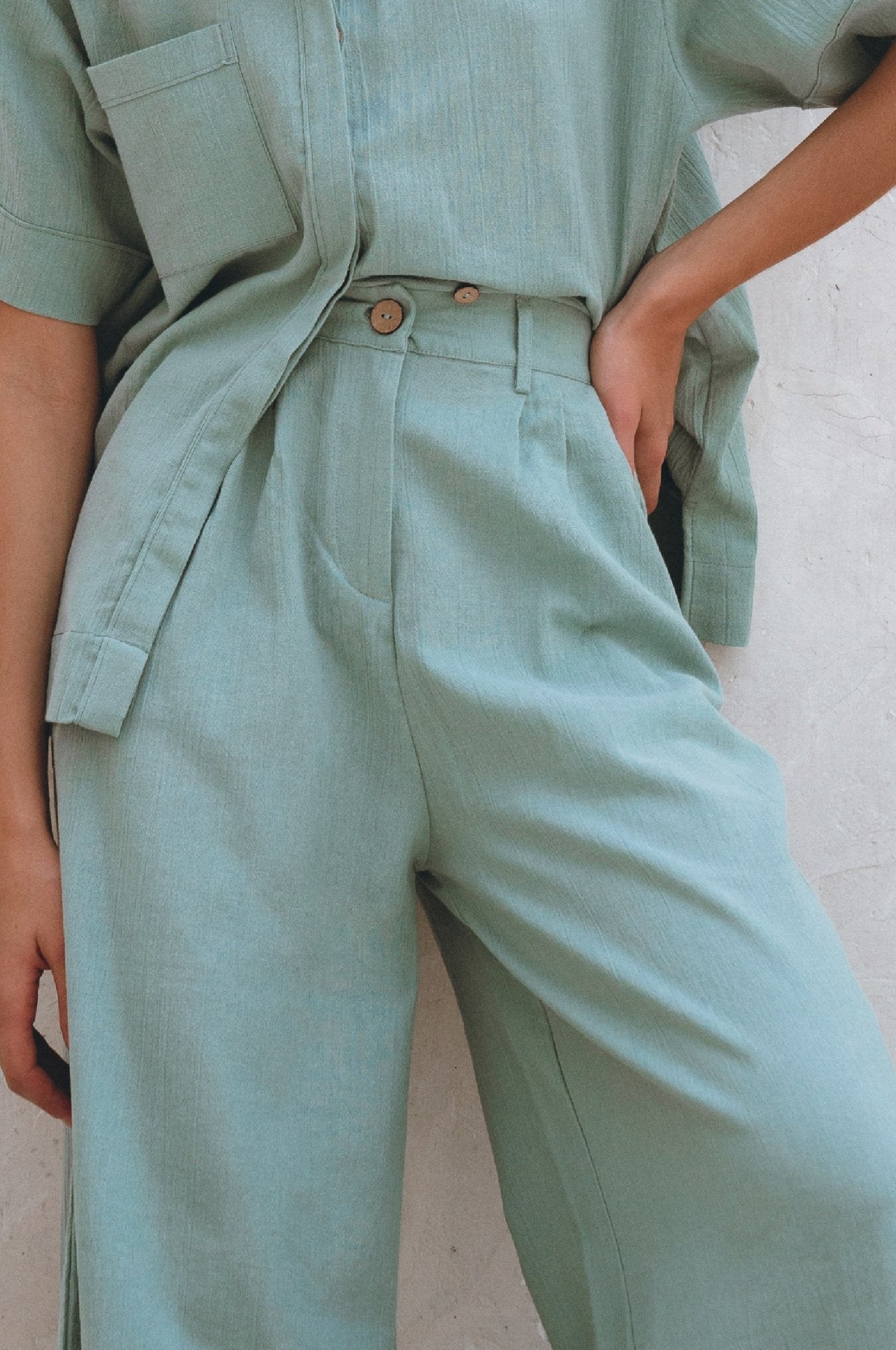 Raya Wide Leg Linen Pants - Rosette & Co