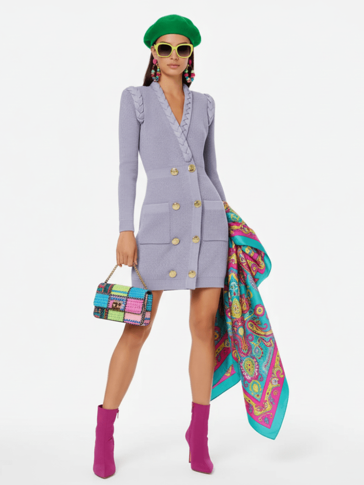 Retro Knitted Hepburn Dress | New York. - Rosette & Co