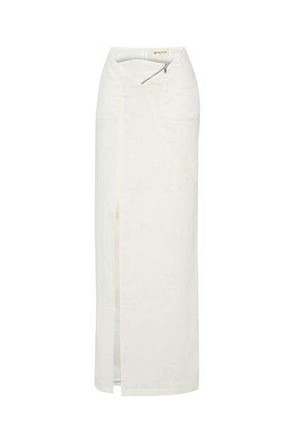 Serena Denim Linen Skirt - Rosette & Co