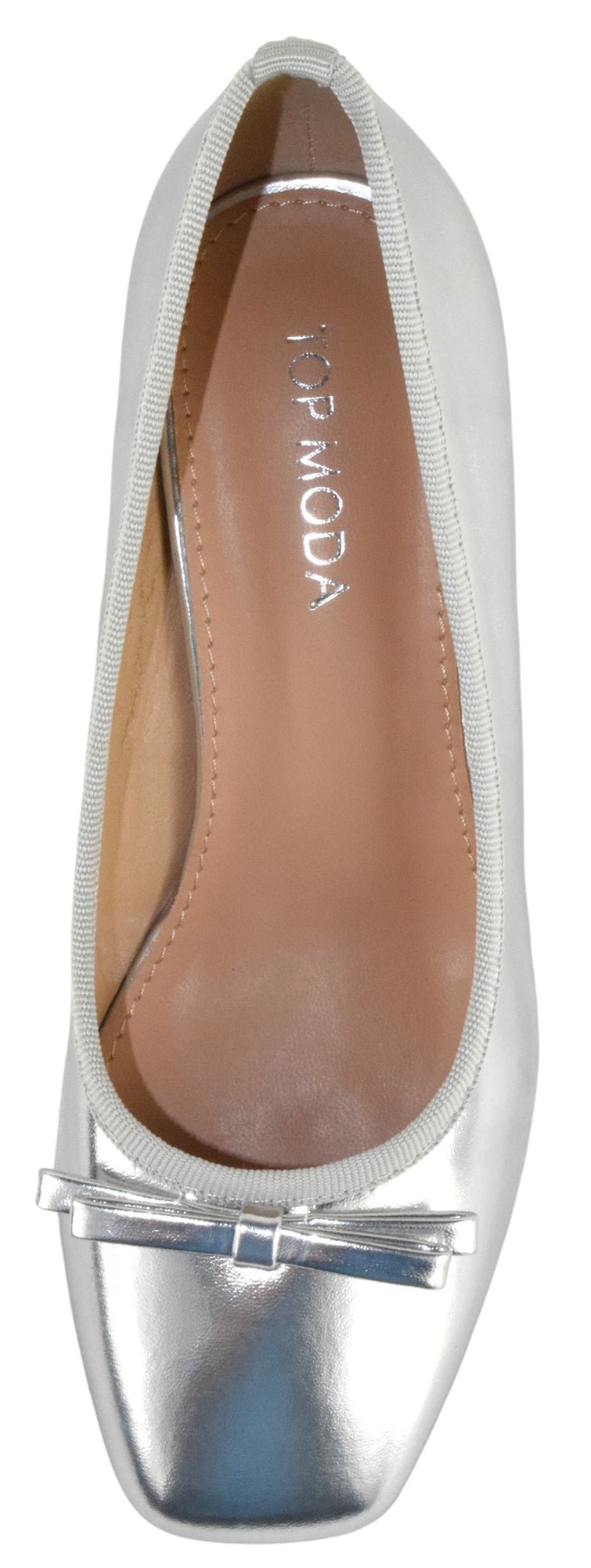 Silver Bow Top Heel - Rosette & Co