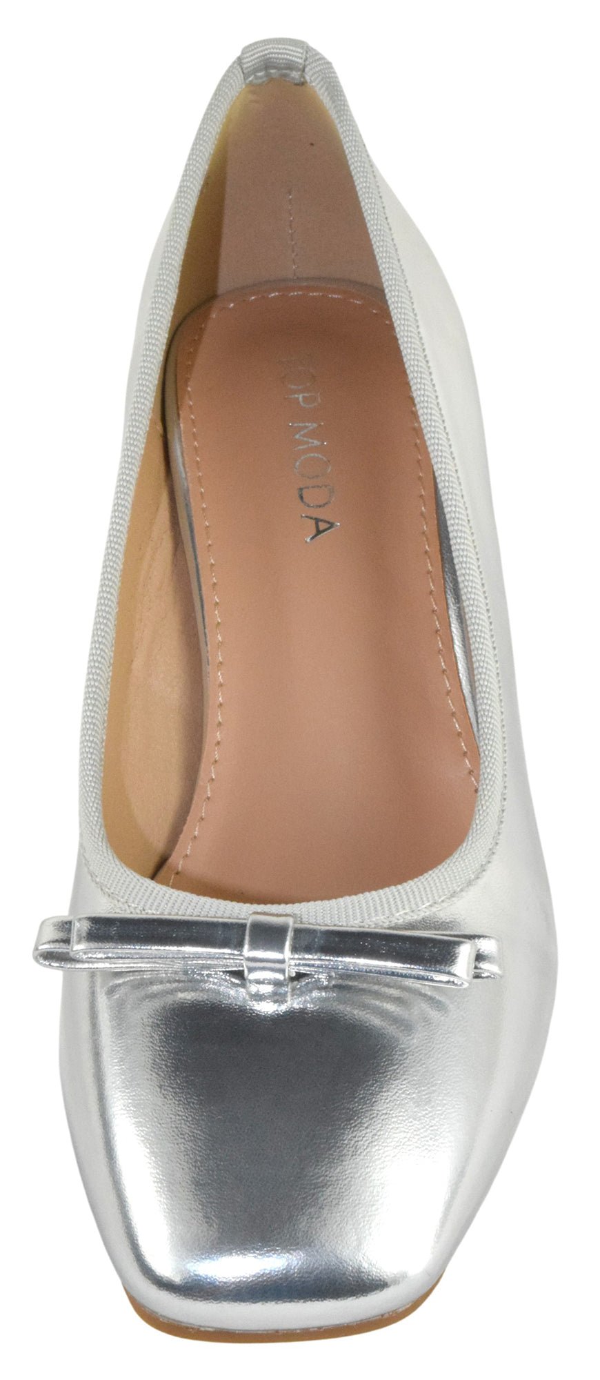 Silver Bow Top Heel - Rosette & Co