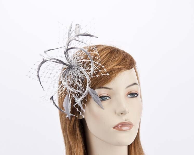 Silver Fascinator Headpiece - Rosette & Co