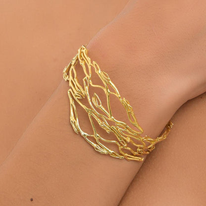 Sterling Silver Branch Bracelet - Rosette & Co
