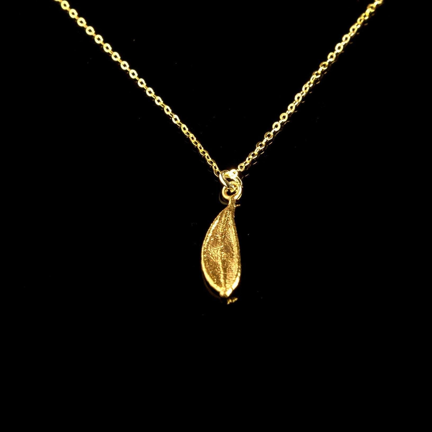 Sterling Silver Olive Leaf Necklace - Rosette & Co