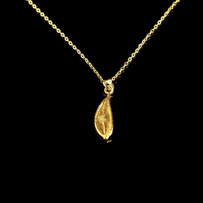 Sterling Silver Olive Leaf Necklace - Rosette & Co