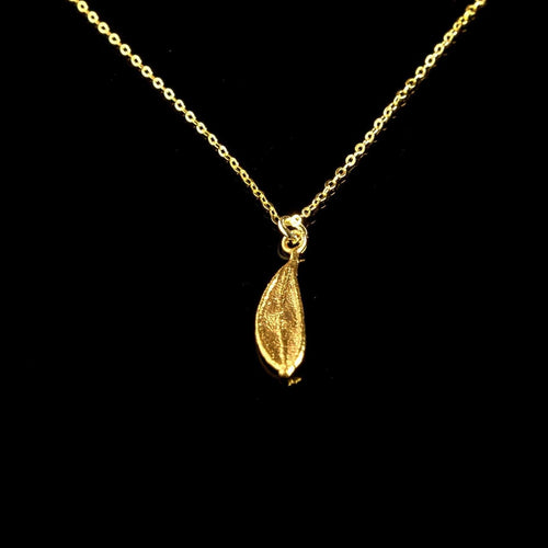 Sterling Silver Olive Leaf Necklace - Rosette & Co