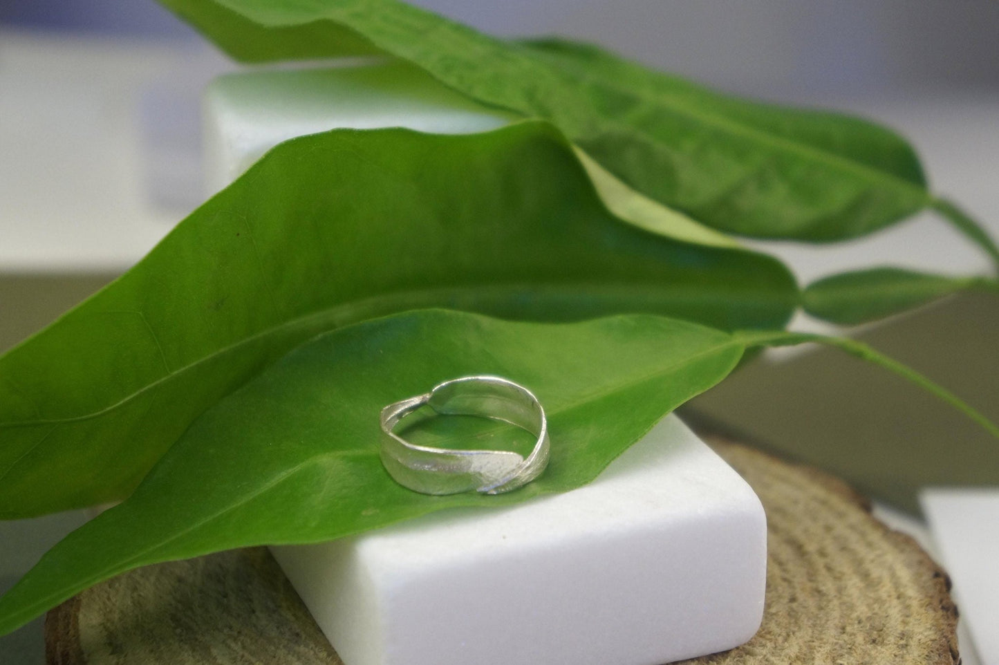 Sterling Silver Olive Leaf Ring - Rosette & Co