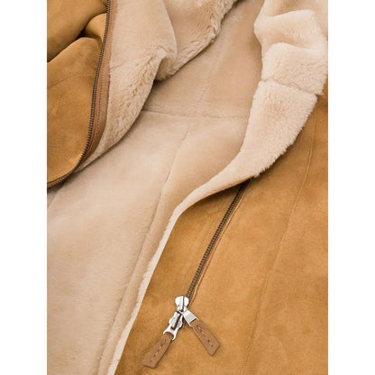 TAN SHEARLING PARKA COAT IRVING - Rosette & Co
