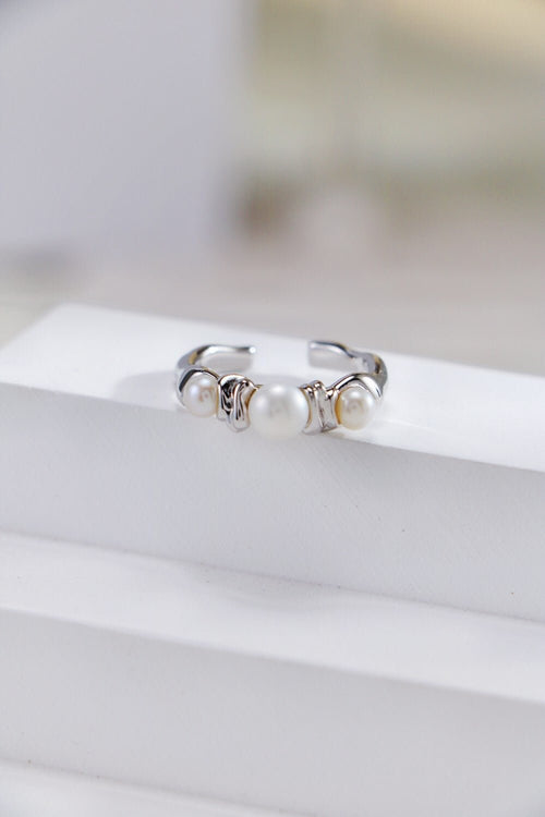Three Pearls Open Ring - Rosette & Co