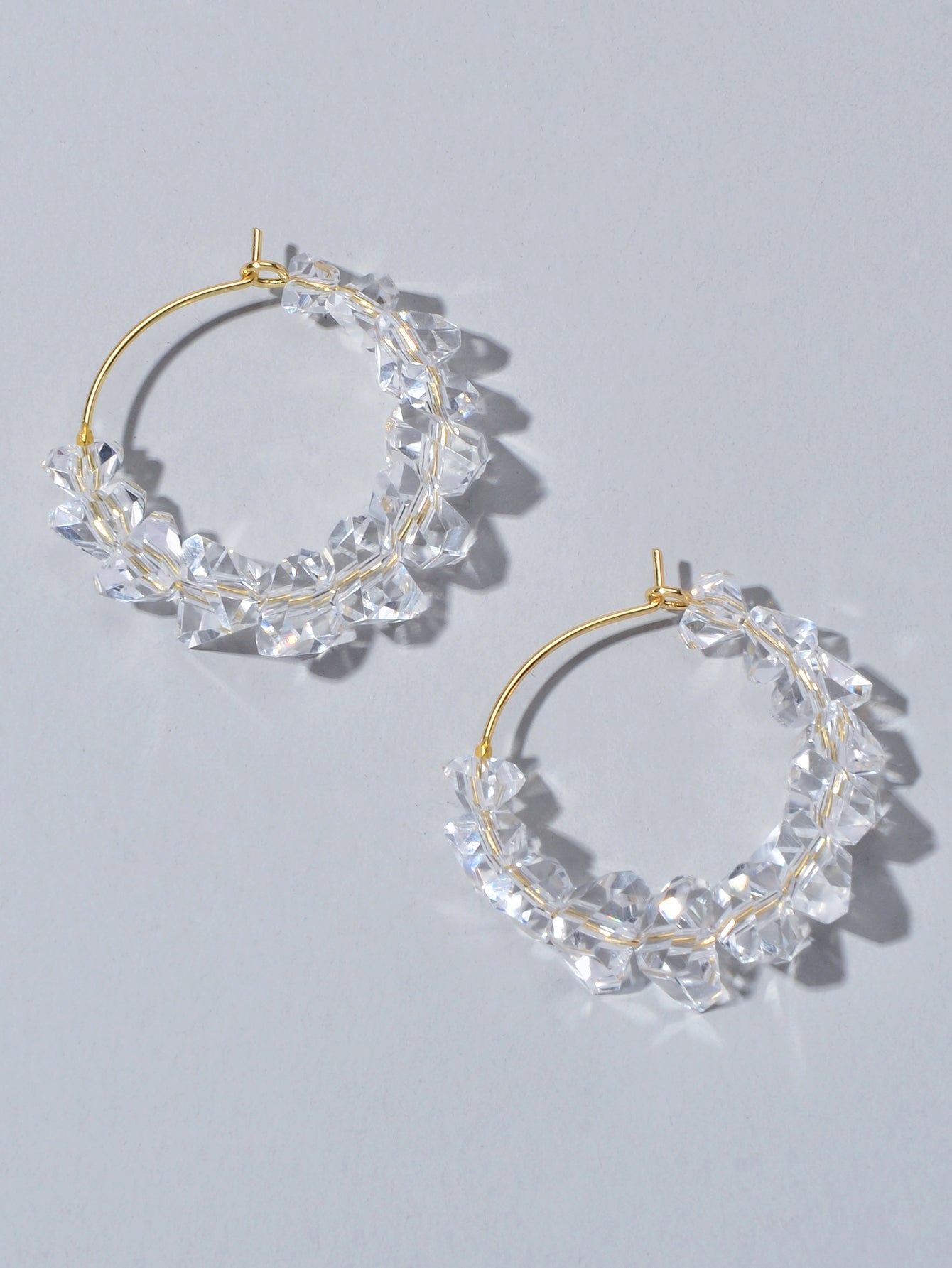 Transparent Acrylic Hoop Earrings - Rosette & Co