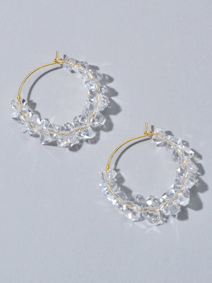 Transparent Acrylic Hoop Earrings - Rosette & Co
