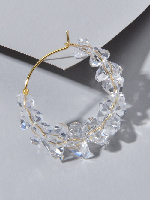 Transparent Acrylic Hoop Earrings - Rosette & Co