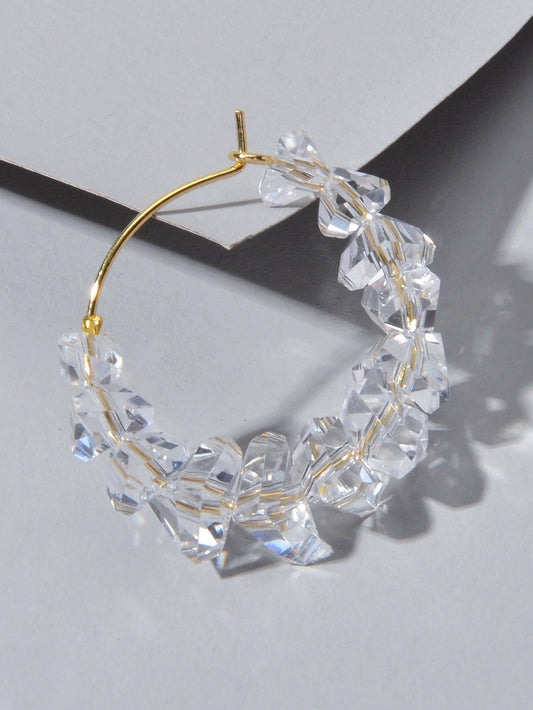 Transparent Acrylic Hoop Earrings - Rosette & Co